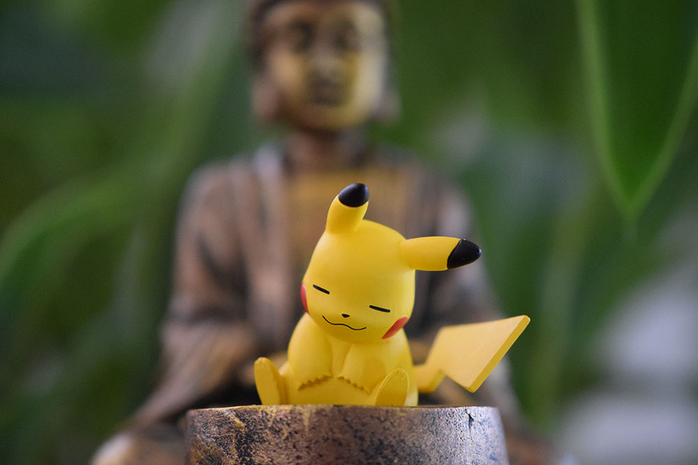 17-003 Pikachu in deep meditation