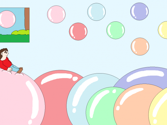 Spaß auf Farbenfrohen Kaugummiblasen