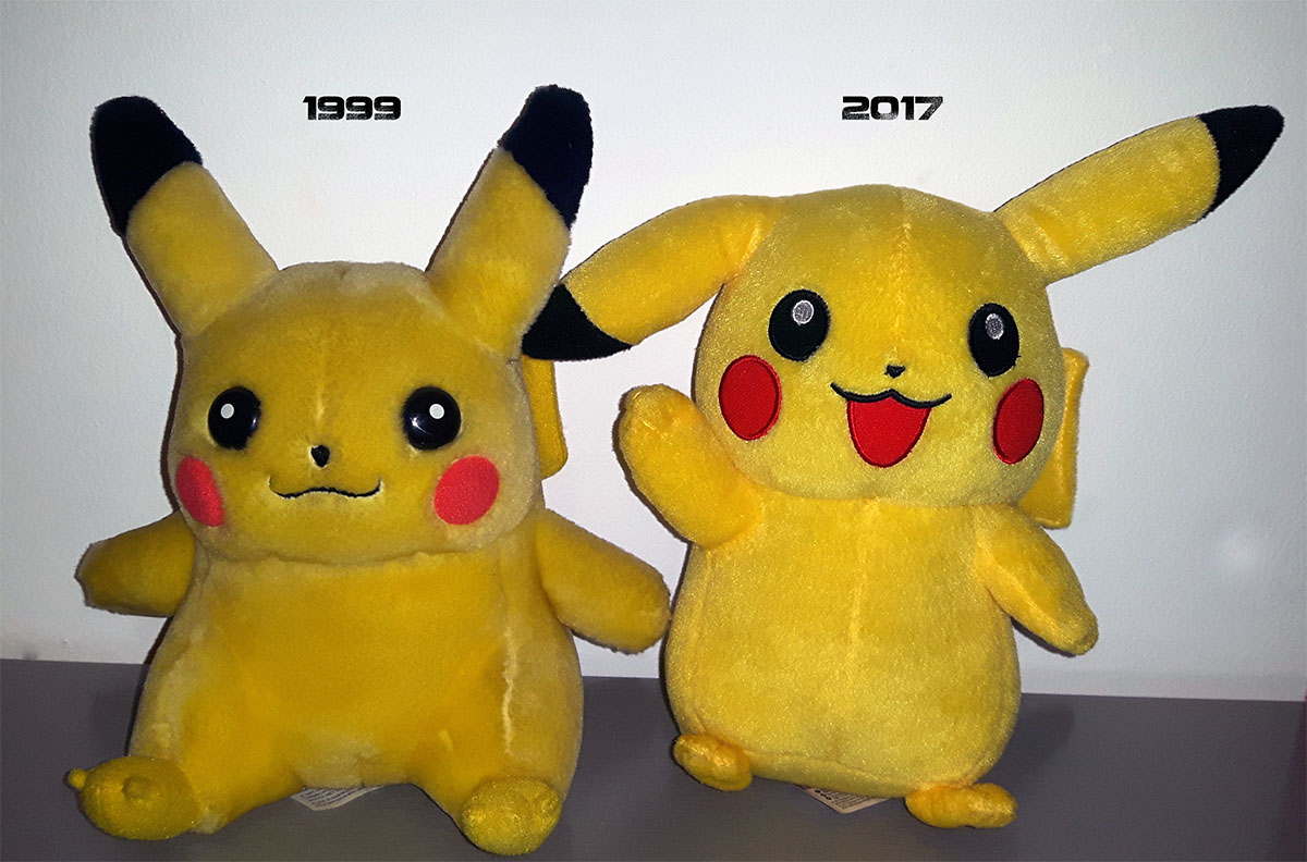 Pikachu damals und heute