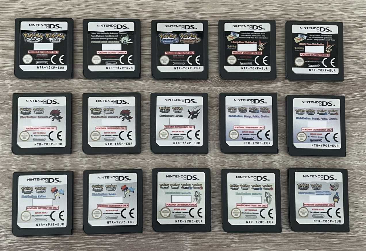 Pokémon Distribution Cartridges / Eventmodule Devices - PAL Fullset