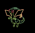 ein neon libelldra