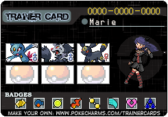 Trainerscard Marie