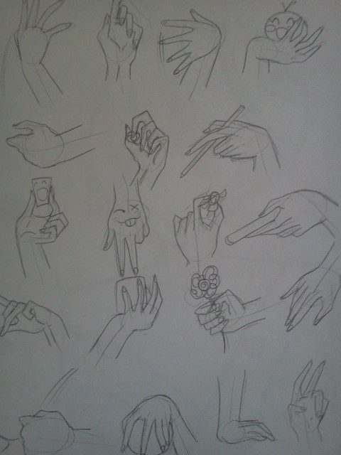 Habe versucht Hände zu zeichnen ._.