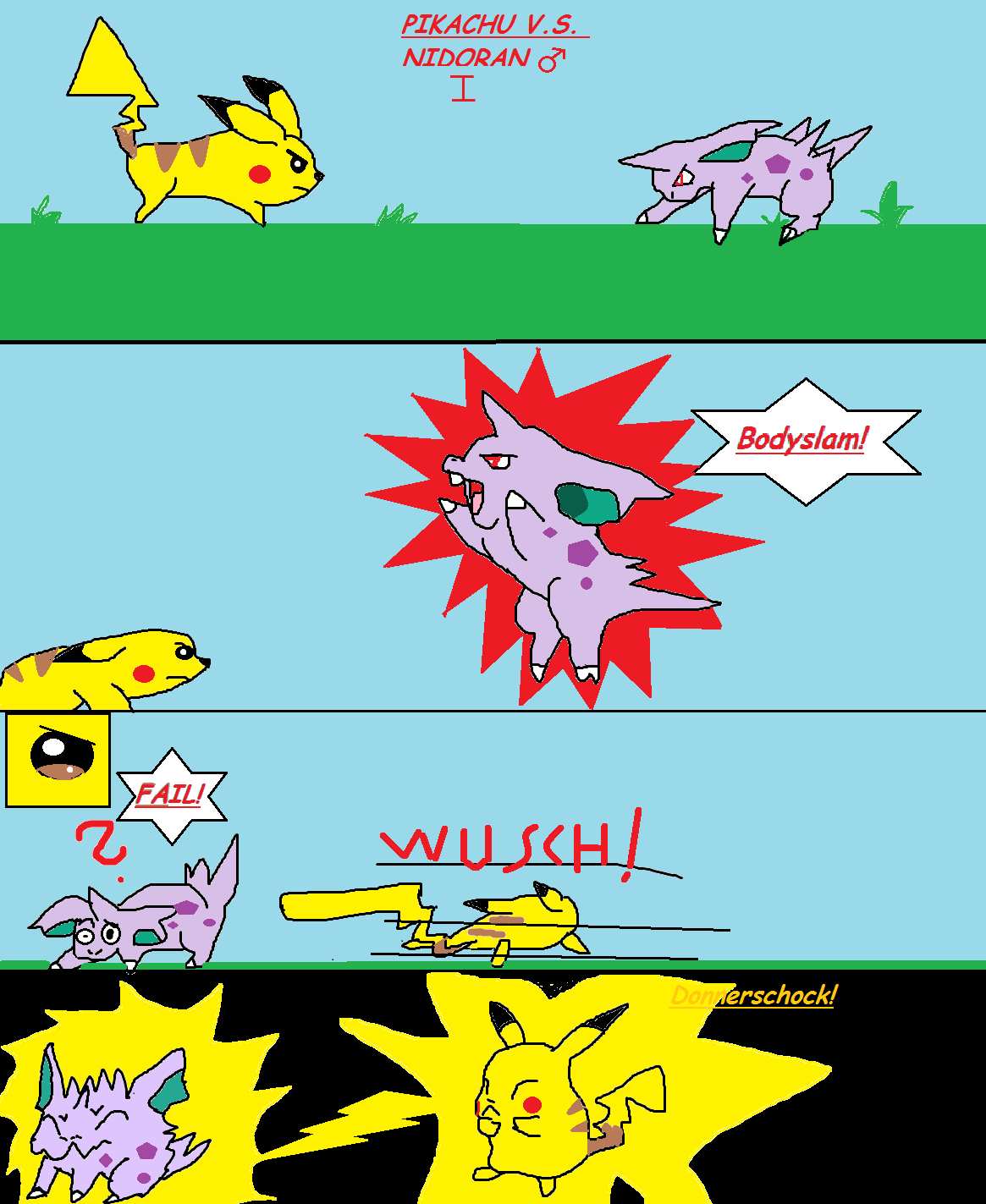 Pikachu v.s. Nidoran