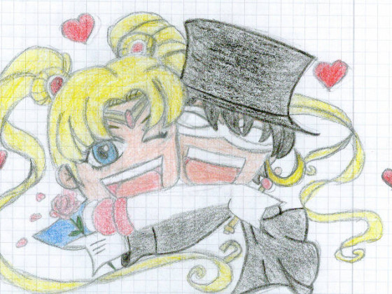 Sailor Moon und Tuxedo Mask