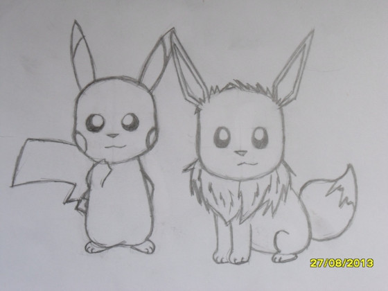 Pikachu and Eevee the Friends