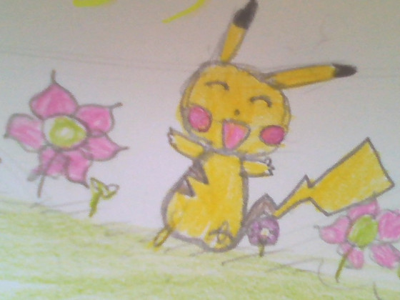 Pikachu und die Blumen
