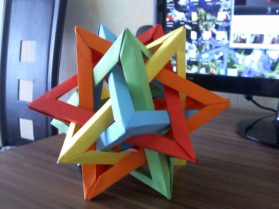 Five Intersecting Tetrahedra :O