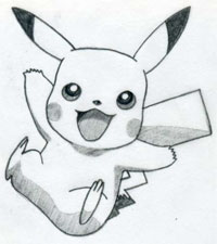 Pikachu Drawing by Karuzo