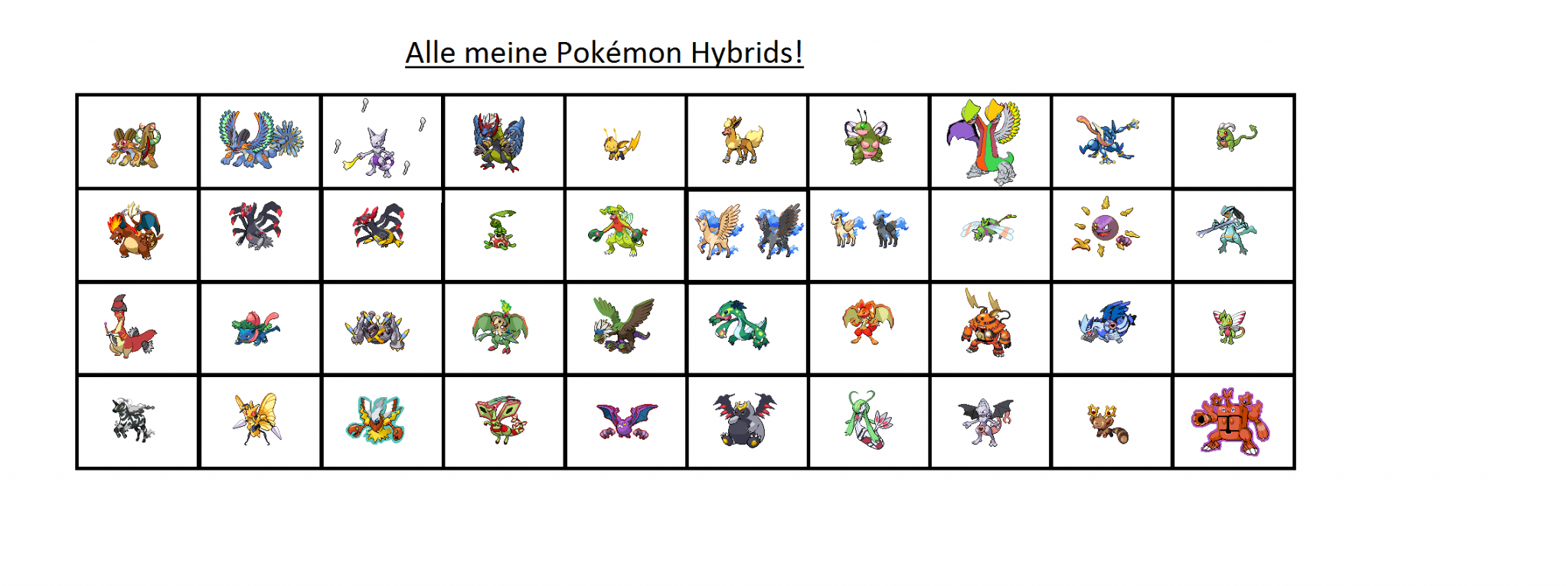 40 Pokémon Hybrids