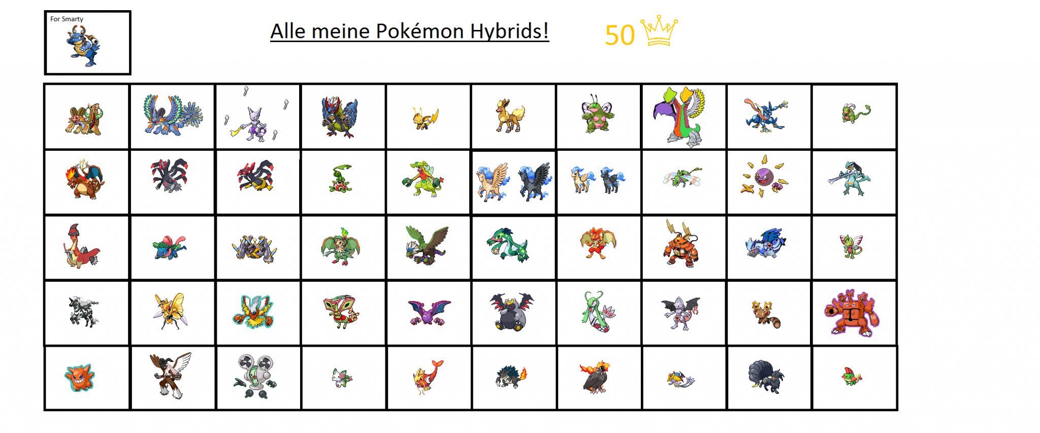 50 Pokémon Hybrids