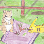Sandan und Pikachu