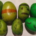 Ostereier und -kartoffeln (Eierfarbe: Grün)