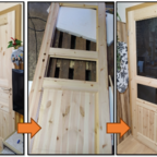 Die neue katzensichere Küchentür mit Pet-Screen-Netz für angenehmeres Kochen im Hochsommer.