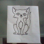 Katze gezeichnet