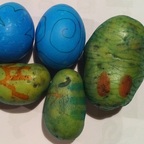 Ostereier und -kartoffeln (Eierfarbe: Blau)