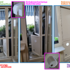 Eine katzensichere Balkon-Zwischentür mit 3D-gedruckten Bauteilen für ein besseres Lüftungsverhalten im Hochsommer.