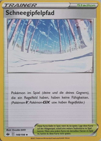 Schneegipfelpfad 148/198 Pokemon Schaurige Herrschaft Karte Deutsch 